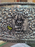 VYJAYANTY ,  Antique German silver washable limited edition exclusive collection Astalakshmi design flower basket -SILVI001FB