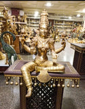 Goddess Lakshmi Idol in pure Brass with fine detailing - MK001GL