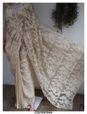 Susanna, Elegant Pastel Shade Heavy Cutwork on Tussar Silk Saree for women -KIA001TSSCW