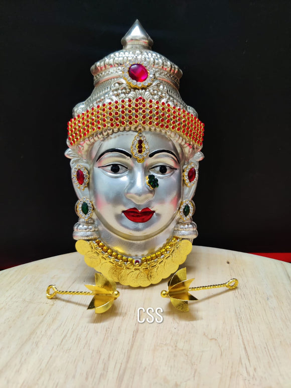 BEAUTIFUL DECORATED AMMAN FACE FOR PUJA PURPOSE-CZY001AFA