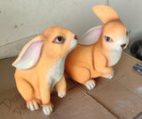 CUTY BUNNY , SET OF 2, CUTE RABBITS FOR GARDEN DECOR-ANUB001RGD