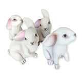 SNOW WHITE BUNNYS , SET OF 2, CUTE RABBITS FOR GARDEN DECOR-ANUB001RSW