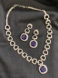 ZEUS, ZIRCON PLATINUM FINISH  DIAMOND NECKLACE FOR WOMEN -MOE001PF