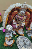 ALAKANANDA, ELEGANT VARAMAHALAKSHMI IDOL WITH ALALNKARAMS-SILVI001VHL
