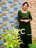 HEAVY GEORGETTE TOP  WITH  HEAVY HAND WORK ON NECK AND SLEEVHEAVY GEORGETTE TOP  WITH  HEAVY HAND WORK ON NECK AND SLEEVES WORK/PUFF SLEEVE/ LINING ATTACHED/ UMBRELLA-SAHE001G ES WORK/PUFF SLEEVE/ LINING ATTACHED/ UMBRELLA-SAHE001G