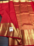 KALAI SELVI , PURE KANCHEEPURAM BRIDAL SPECIAL RED SILK SAREE FOR WOMEN -PRIY001RSS