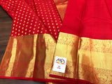 KALAI SELVI , PURE KANCHEEPURAM BRIDAL SPECIAL RED SILK SAREE FOR WOMEN -PRIY001RSS