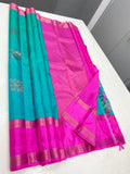 ADILAKSHMI , ELEGANT KANJIVARAM SILK SAREE WITH 2 GRAM PURE GOLD ZARI-PRIYA001BP