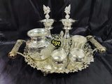 MAYALAKSHMI , ELEGANT SILVER PUJA THALI SET FOR FESTIVAL -SILVA001PS