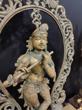 HARI GOVINDAM, ELEGANT PANCHALOHA KRISHNA STATUE -3 FEET SIZE -SILPI001PL