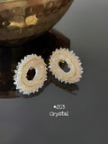 Senia, elegant crystal earrings for women -MOE001CEB
