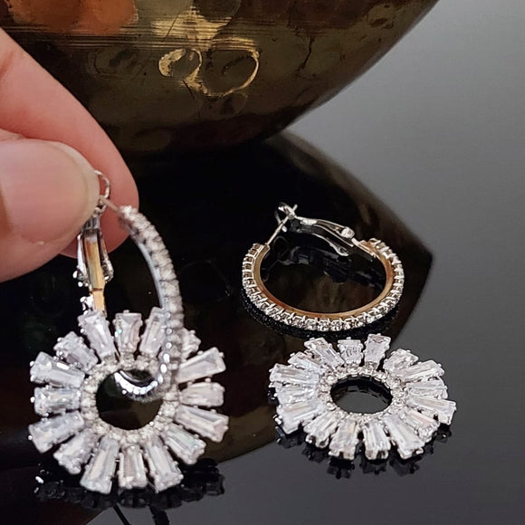 Pankuri , elegant crystal 2 way wearable  earrings for women -MOE001CE2W