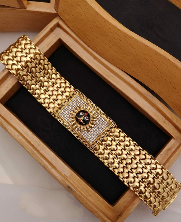 Arhaan, elegant gold finish bracelet for Men -KRISH001BMA