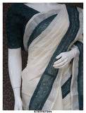 Kerala Cotton Saree with Tepchi Border and Blouse Piece -KIA001TSS
