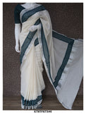 Kerala Cotton Saree with Tepchi Border and Blouse Piece -KIA001TSS