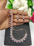 Yosha, elegant rose gold finish necklace set for women -YOSH001RG