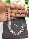 Yosha, elegant rose gold finish necklace set for women -YOSH001RG
