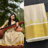 Handloom Tissue Anaswara temple Pattu Pavada -SAHE001AP