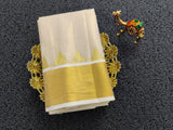 Handloom Tissue Anaswara temple Pattu Pavada -SAHE001AP
