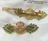 Sindhuja, elegant matte gold finish hair clip for women -LR001HCA