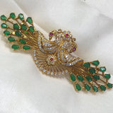 Sindhuja, elegant matte gold finish hair clip for women -LR001HCA