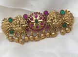 Manikyam , elegant matte gold finish hair clip for women -LR001HCE