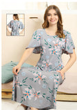 Luxury Premium Quality Rayon Twisted Cotton Long Nighty for Women -LYF001LNSD