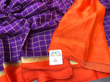 Pure Mysore Silk Wrinkle Crepe Saree with beautiful  Zari design Bentex Border-PRIYAN001MCSE
