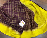 Pure Mysore Silk Wrinkle Crepe Saree with beautiful  Zari design Bentex Border-PRIYAN001MCSA