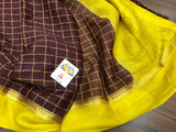 Pure Mysore Silk Wrinkle Crepe Saree with beautiful  Zari design Bentex Border-PRIYAN001MCSA