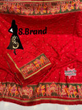 S Brand Phulkari Punjabi Pure Chinon Fabric 2.5 Metres Full Heavy Embroidery Duppatta for women -RIDA001PD