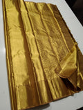 Exclusive Golden New Kanchipuram Pure silk wedding saree full tissue kerala model with designer  Handloom weaved Pallu-PRIYAN001GS