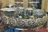 Banumati , elegant German Silver Antique finish Pooja Thali Set -SILVAN001PT