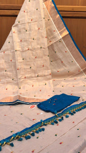 Onam festival special Copper tissue saree with thread work -SAHE001CTSB