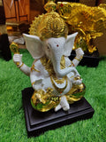 Beautiful Gold and White combination Ganesha Idol -SILVI001GW