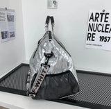 Silver finish Premium Quality unisex Duffle / Gym bag -SKD001GB