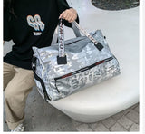 Silver finish Premium Quality unisex Duffle / Gym bag -SKD001GB