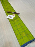 Green and Blue combination Kanjeevaram silk saree for women -PRIYAN001GB
