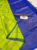 Green and Blue combination Kanjeevaram silk saree for women -PRIYAN001GB