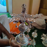 Ganesha jayam , Pair of 2 Antique Finish German silver washable limited edition exclusive collection  Ganesha Pancha Diya-SILVAN001PDG