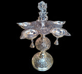 Ganesha jayam , Pair of 2 Antique Finish German silver washable limited edition exclusive collection  Ganesha Pancha Diya-SILVAN001PDG