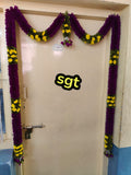Purple and Yellow  shade Beautiful flower thomala /Door decoration-SILVAN001TC