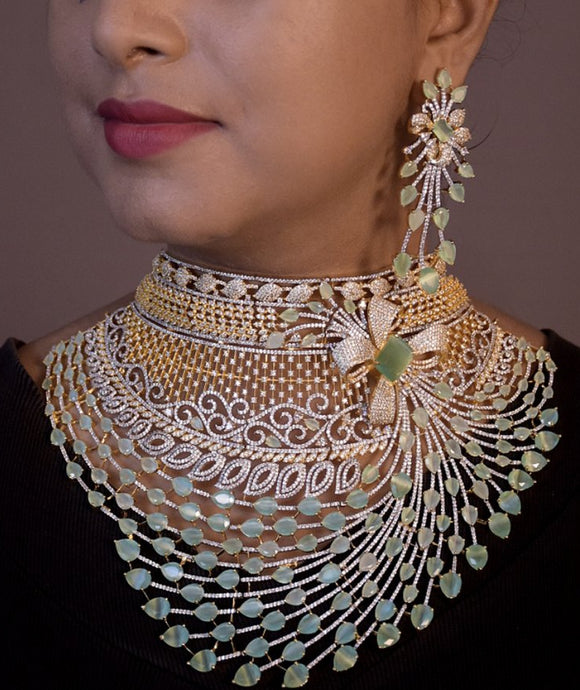 Brass Fancy American Diamond Earrings, Classy, Size: Free at Rs 1599/pair  in Mumbai