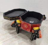 Wooden Octagon Elephant Box With Amazing Hand Painting-GRWBIH001