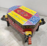 Wooden Octagon Elephant Box With Amazing Hand Painting-GRWBIH001
