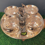 Padmakshi , Full set impressive German Silver Thali for Puja-SILVA001PTS