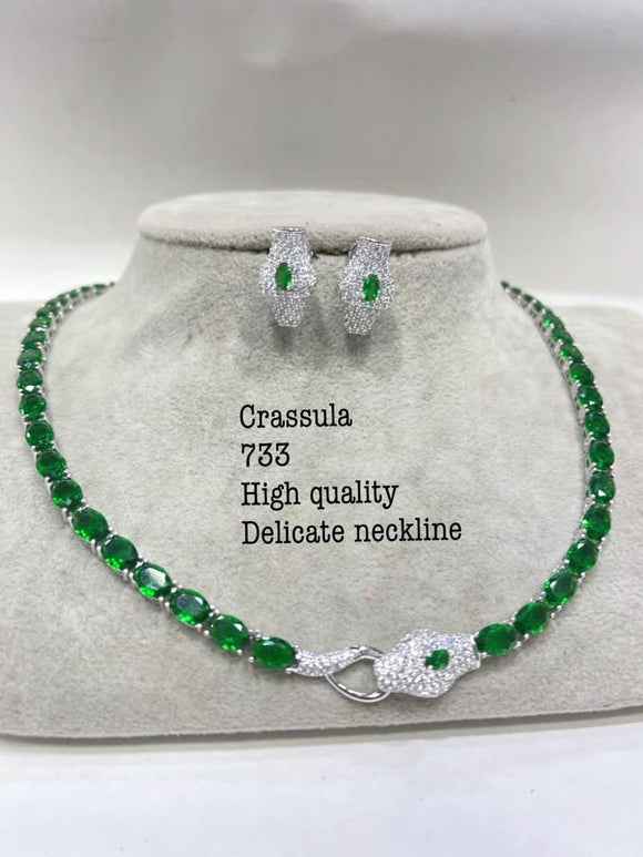Lakhi, Green    stone studded  elegant Necklace set for women -SANY001LG