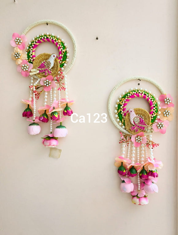 Beautiful Pink Pigeon Design Toran With Side Hangings for Door Decoration-POSH001DDP