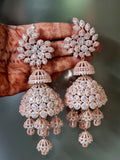 Lakhi , elegant Zircon Diamond Jumka for women -SANDY001RGJ
