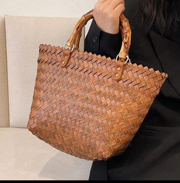Unique straw design hand bag for women -SKD001SHB